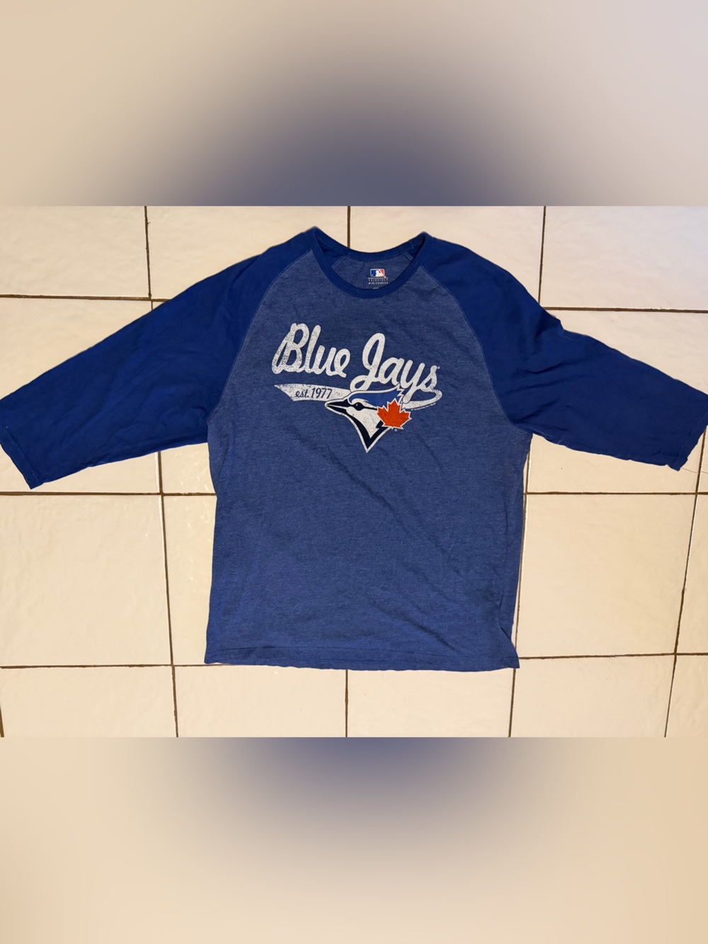 Toronto Blue Jays raglan 3/4 sleeve shirt
